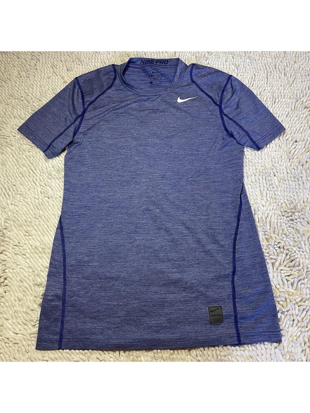 Nike Pro Dri-FIT Training Athletic Shirt Men’s S Short Sleeve Top Blue Workout
